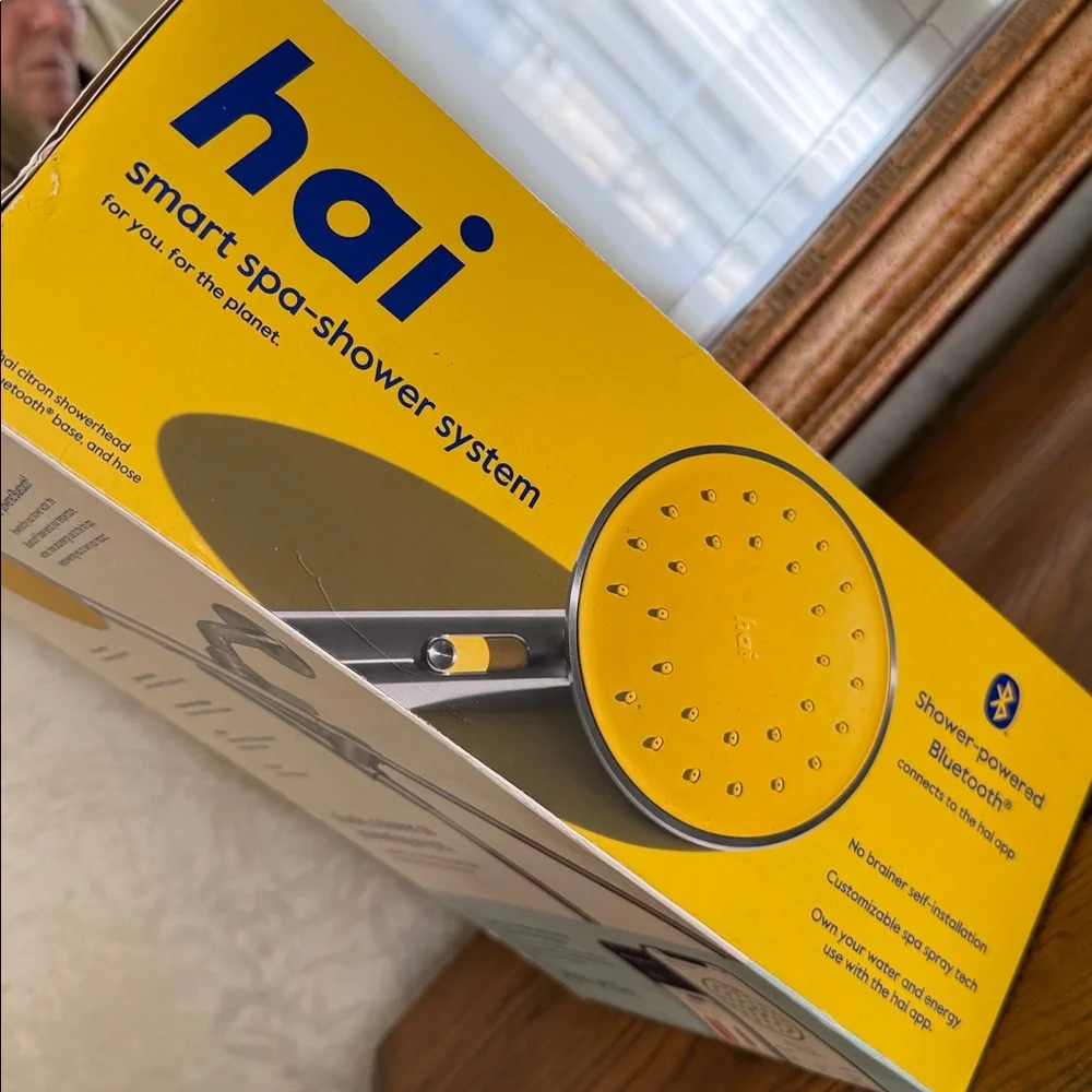 hai Smart shower head Bluetooth/adjustable pressure/hand held water saving head.